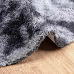 vidaXL shaggy gulvtæppe NAVARRA 100x100 cm høje luv polyester mørkegrå