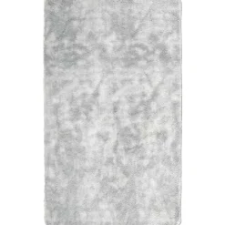 vidaXL shaggy gulvtæppe NAVARRA 60x100 cm høje luv polyester sølvgrå