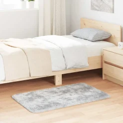 vidaXL shaggy gulvtæppe NAVARRA 60x100 cm høje luv polyester sølvgrå