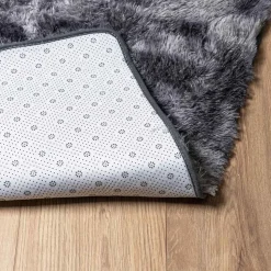 vidaXL shaggy gulvtæppe NAVARRA 60x100 cm høje luv polyester mørkegrå