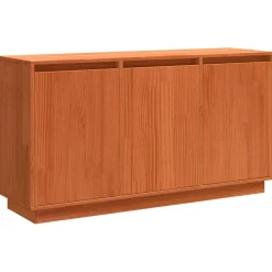 vidaXL Sideboard Brun eg 111 x 34 x 60 cm Massiv fyrretræ