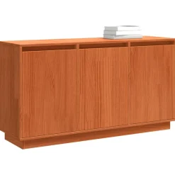 vidaXL Sideboard Brun eg 111 x 34 x 60 cm Massiv fyrretræ