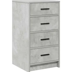 vidaXL Sideboard med skuffe Betongrå 40 x 41 x 75 cm Konstrueret træ
