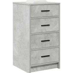 vidaXL Sideboard med skuffe Betongrå 40 x 41 x 75 cm Konstrueret træ