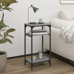 vidaXL sidebord 40x30x75 cm konstrueret træ grå sonoma-eg