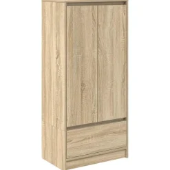 vidaXL skab med skuffe 55,5x34x119,5 cm konstrueret træ sonoma-eg