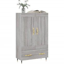 vidaXL skab 69,5x31x115 cm konstrueret træ grå sonoma-eg