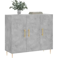 vidaXL skab 90x34x80 cm konstrueret træ betongrå