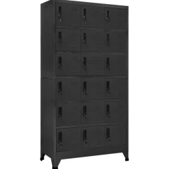vidaXL skab 90x40x180 cm stål antracitgrå
