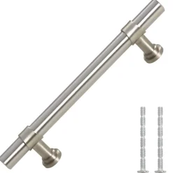 vidaXL skabshåndtag 10 stk. 96 mm rustfrit stål sølvfarvet