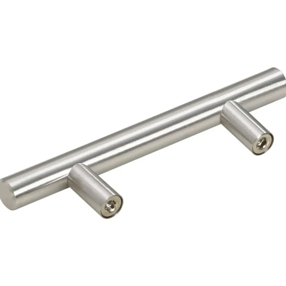 vidaXL skabshåndtag 10 stk. 64 mm rustfrit stål sølvfarvet