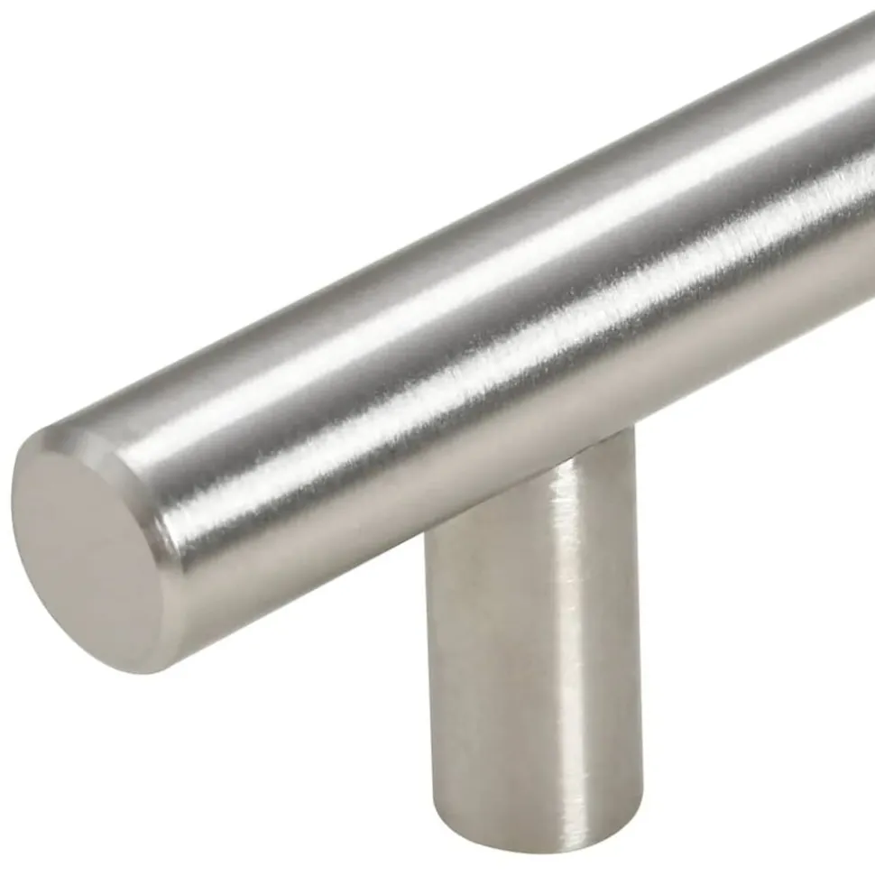 vidaXL skabshåndtag 10 stk. 64 mm rustfrit stål sølvfarvet