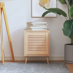 vidaXL skabslåge 39,5x39,4 cm lameldesign massivt fyrretræ
