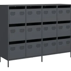 vidaXL skænk 135x39x103,5 cm koldvalset stål antracitgrå