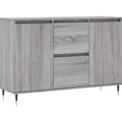 vidaXL skænk 101,5x35x70 cm konstrueret træ grå sonoma-eg