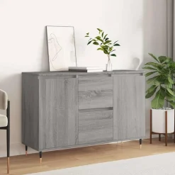 vidaXL skænk 101,5x35x70 cm konstrueret træ grå sonoma-eg