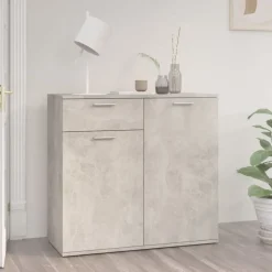 vidaXL skænk 80x36x75 cm konstrueret træ betongrå