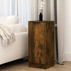 vidaXL skænk 30x30x70 cm konstrueret træ røget egetræsfarve