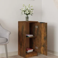 vidaXL skænk 30x30x70 cm konstrueret træ røget egetræsfarve