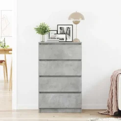 vidaXL skænk 60x35x98,5 cm konstrueret træ betongrå
