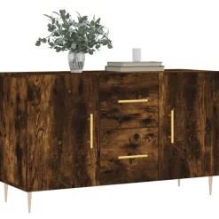 vidaXL skænk 100x36x60 cm konstrueret træ røget egetræsfarve