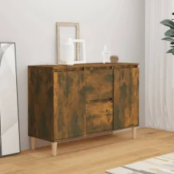 vidaXL skænk 101x35x70 cm konstrueret træ røget egetræsfarve
