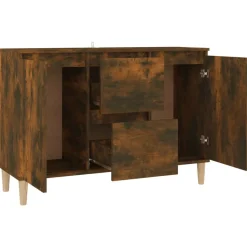 vidaXL skænk 101x35x70 cm konstrueret træ røget egetræsfarve
