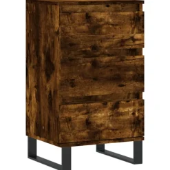 vidaXL skænk 40x35x70 cm konstrueret træ røget egetræsfarve