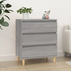 vidaXL skænk 60x35x70 cm konstrueret træ grå sonoma-eg