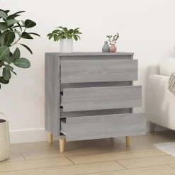 vidaXL skænk 60x35x70 cm konstrueret træ grå sonoma-eg
