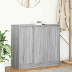 vidaXL skænk 85x34x76 cm konstrueret træ grå sonoma-eg
