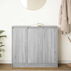 vidaXL skænk 85x34x76 cm konstrueret træ grå sonoma-eg