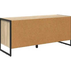 vidaXL Sko skab med opbevaring Sonoma 100 x 35 x 44 cm Konstrueret træ