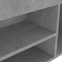 vidaXL skobænk med hynde 104x30x49 cm konstrueret træ betongrå