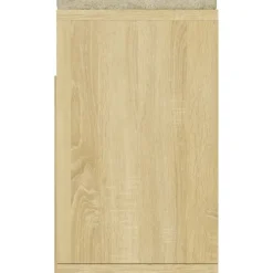 vidaXL skobænk med hynde 104x30x49 cm konstrueret træ sonoma-eg