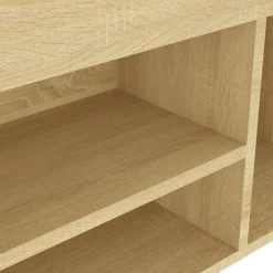 vidaXL skobænk med hynde 104x30x49 cm konstrueret træ sonoma-eg