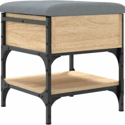 vidaXL skobænk 42x42x45 cm konstrueret træ sonoma-eg