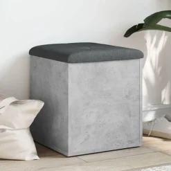 vidaXL skobænk 42x42x45 cm konstrueret træ betongrå