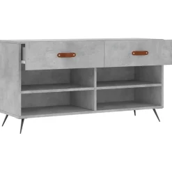 vidaXL skobænk 102x35x55 cm konstrueret træ betongrå