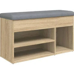 vidaXL skobænk 82x32x45,5 cm konstrueret træ sonoma-eg