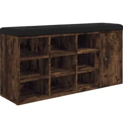 vidaXL skobænk 102x32x50 cm konstrueret træ røget egetræsfarve