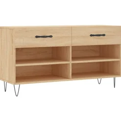 vidaXL skobænk 102x35x55 cm konstrueret træ sonoma-eg