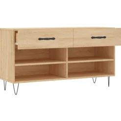 vidaXL skobænk 102x35x55 cm konstrueret træ sonoma-eg