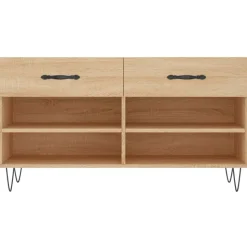 vidaXL skobænk 102x35x55 cm konstrueret træ sonoma-eg