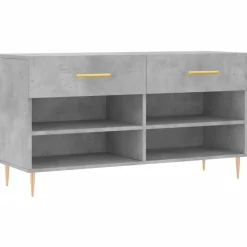 vidaXL skobænk 102x35x55 cm konstrueret træ betongrå