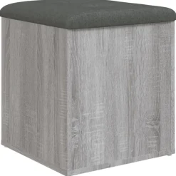 vidaXL skobænk 42x42x45 cm konstrueret træ grå sonoma-eg