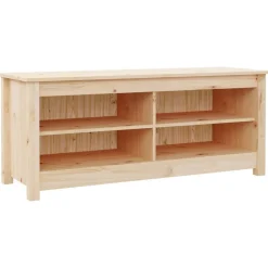 vidaXL skobænk 110x38x45,5 cm massivt fyrretræ