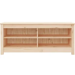 vidaXL skobænk 110x38x45,5 cm massivt fyrretræ