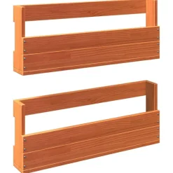 vidaXL skohylder til væg 2 stk. 59x8,5x23,5 cm massivt fyrretræ