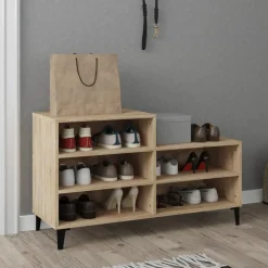 vidaXL skoreol 102x36x60 cm konstrueret træ sonoma-eg